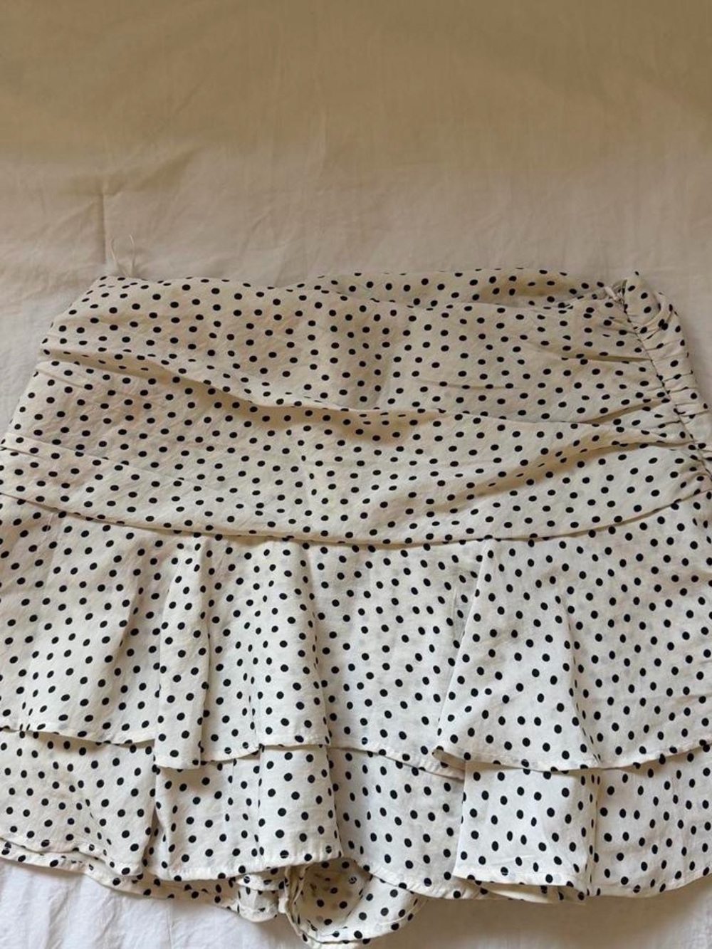 ZARA Polka Dot Ruffle Mini Skirt